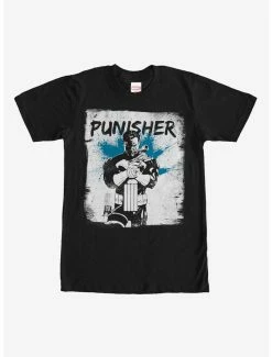 Marvel Punisher Paint Streak Print T-Shirt