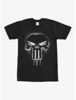 Marvel Punisher Drip Skull Symbol T-Shirt