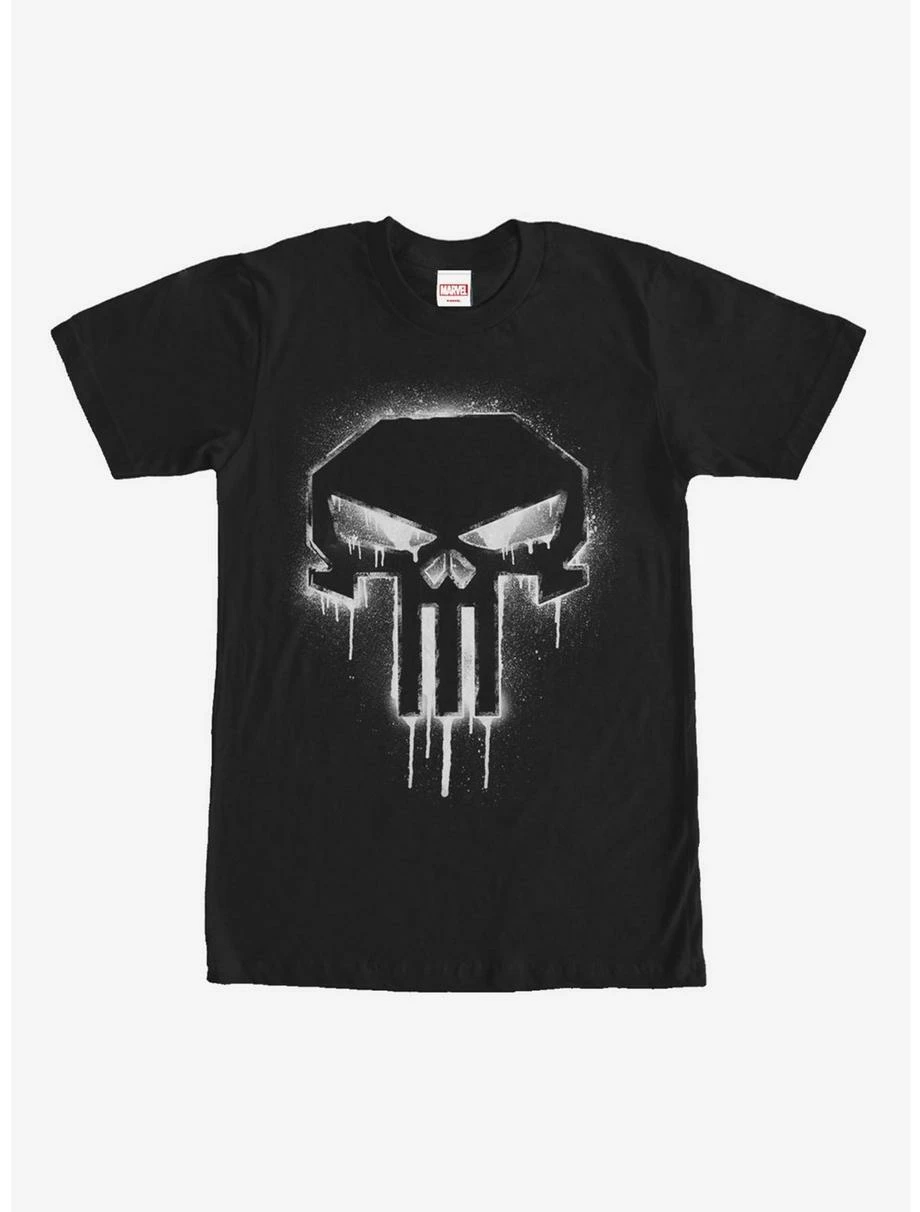 Marvel Punisher Drip Skull Symbol T-Shirt 1 Marvel Punisher Drip Skull Symbol T-Shirt