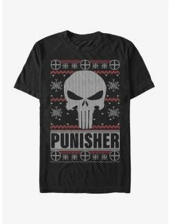 Marvel Punisher Christmas Pattern T-Shirt