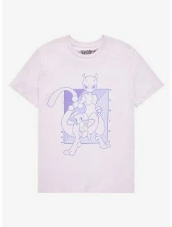 Pokemon Pokémon Mewtwo & Mew Tonal Portrait T-Shirt - BoxLunch Exclusive