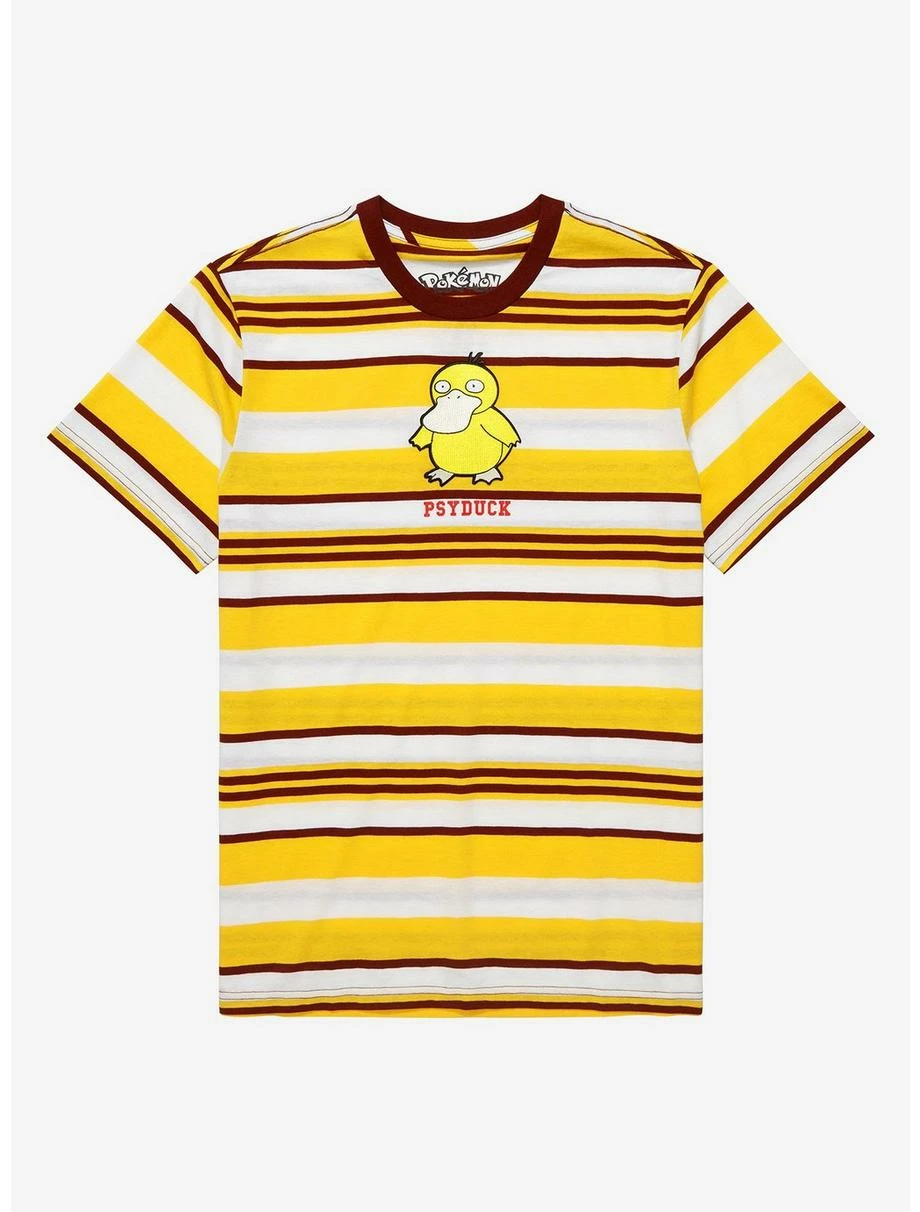Pokemon Pokémon Psyduck Striped T-Shirt - BoxLunch Exclusive 1 Pokemon Pokémon Psyduck Striped T-Shirt - BoxLunch Exclusive