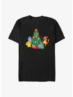 Pokemon Pokémon Christmas Tree Pikachu, Squirtle, Bulbasaur And Charmander T-Shirt
